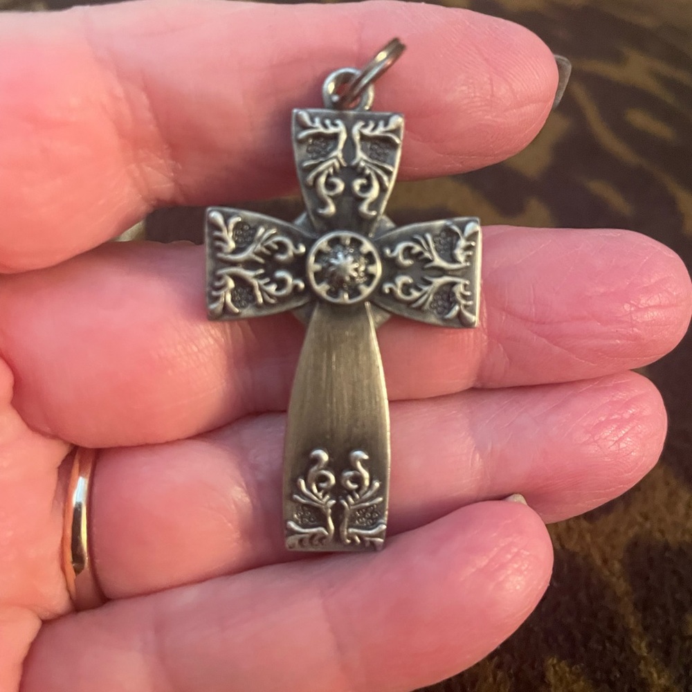 Elegant Silver Cross Pendant for a Necklace